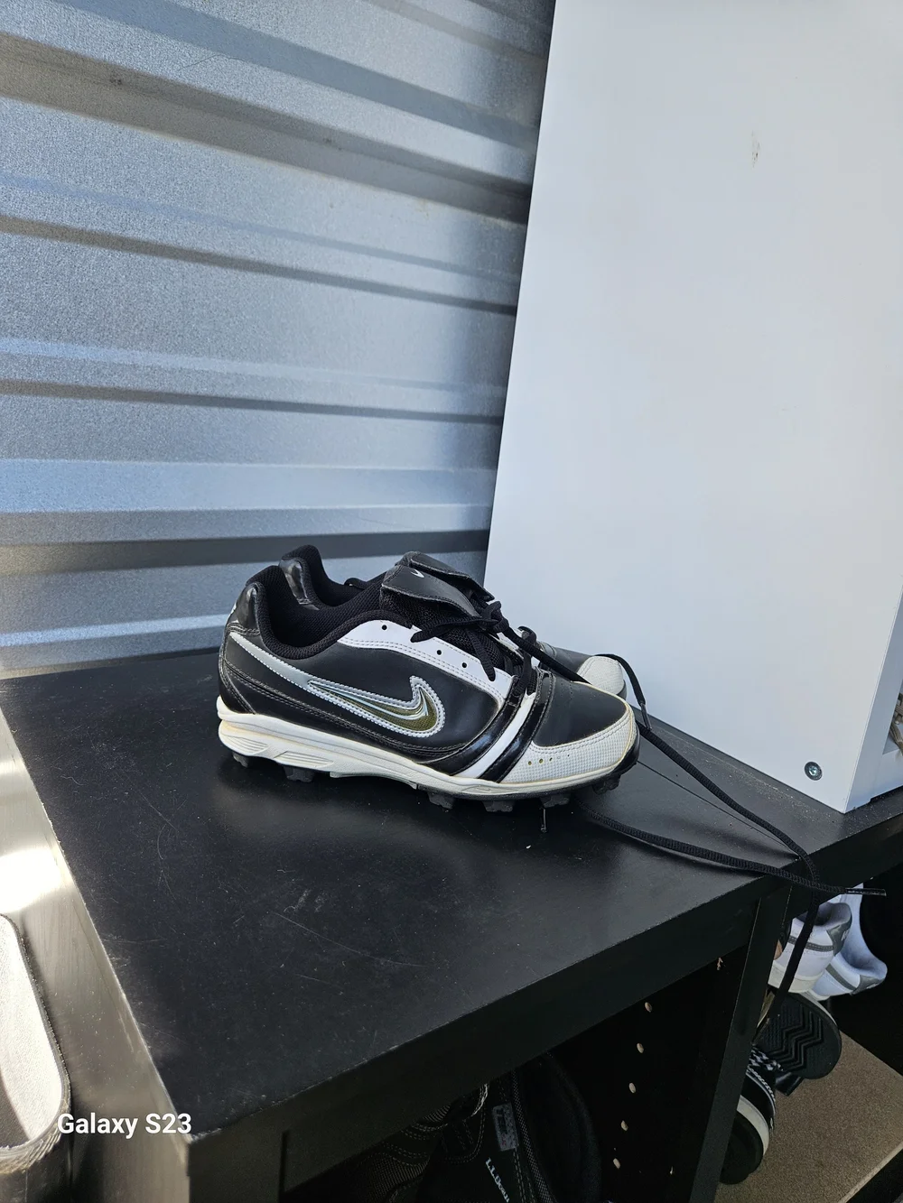 Nike Baseball Cleats Black White Molded Cleats Men's Size 7 Style 333780-011